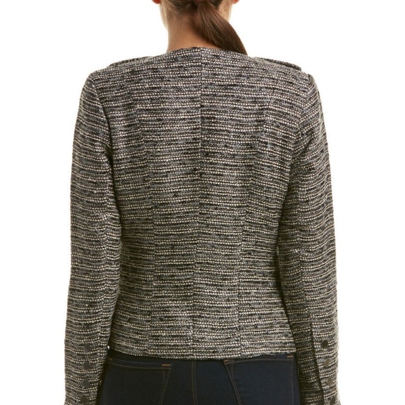 Tart Collections Amber Jacket Metallic Tweed Moto Style Zip Gray Combo,SizeS,NEW - Picture 2 of 11